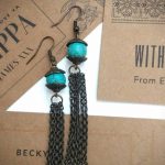 Tassel Earrings - Turquoise - Boho Handmade Unique Antiqued Dangle Earrings (Matching items available)