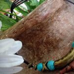 Antique Bronze Turquoise Kisses Necklace (Matching Earrings Available)