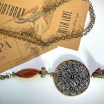 Tassel Longline Bronze Chain Necklace - Vintage Style Boho Unique Glass