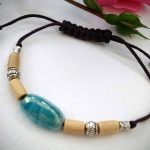 Unique Handcrafted Blue Turquoise Elasticated Sea Jasper Bracelet