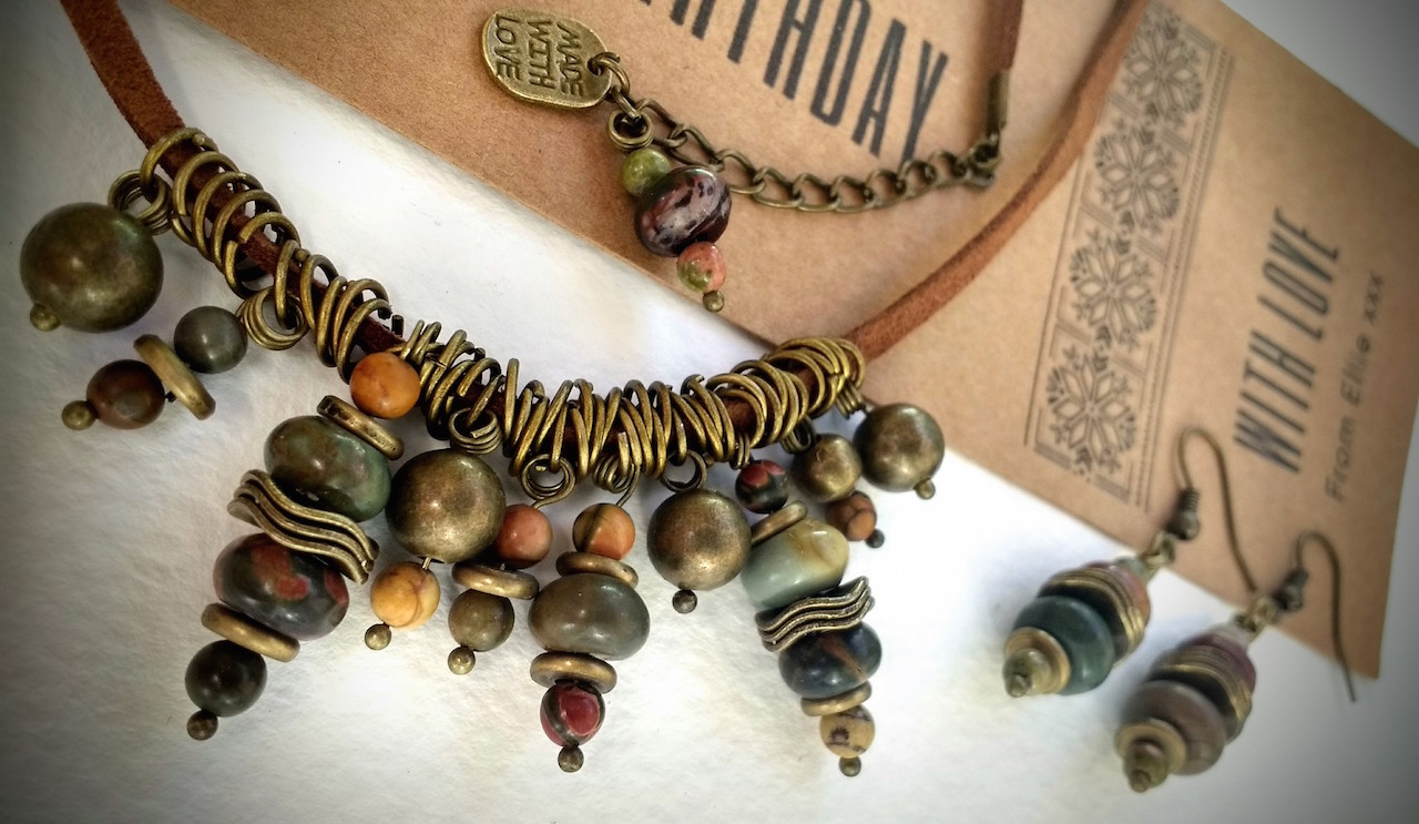 jasper thong necklace